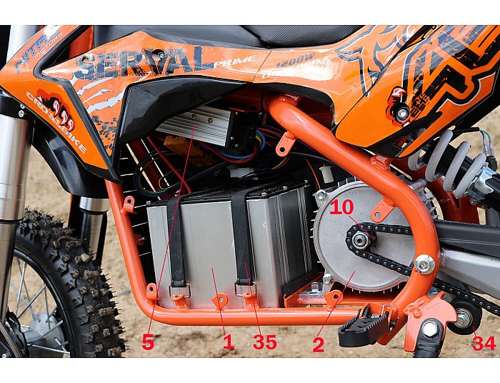 Spare Parts for Electric Mini Dirt Bikes 500W, 800W, 1000W,